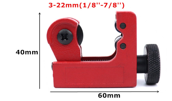 3-22 / 3-16mm Mini Alloy Steel Pipe Tubing Cutter for Cutting 1/8-Inch to 7/8-Inch Pipe Copper PVC Thin Stainless Steel Tube