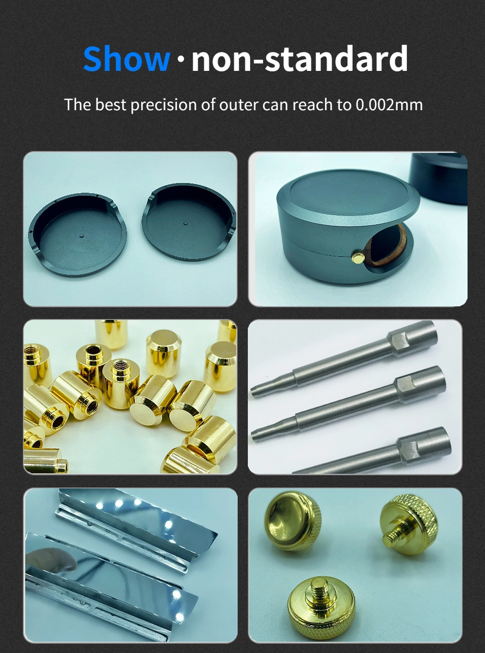 China Factory OEM Copper CNC Parts Turning Anodized Aluminum Pipe Hollow Brass Tube