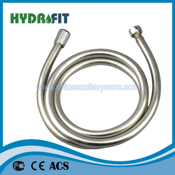 Factory Shine Silver PVC Plastic Flexible Shower Hose Pipe Tube