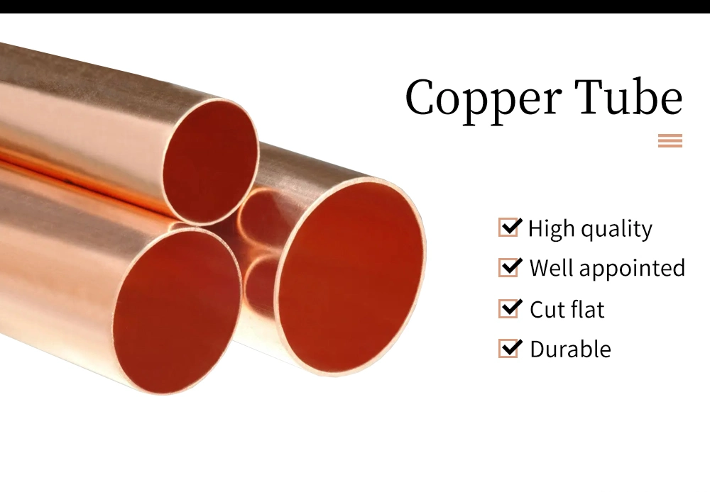 1/4 3/8 1/2 5/8 3/4 7/8 Inch 15mm Red Cuprum Tube Insulated Air Conditioner Copper Pipe for Multi-Industry