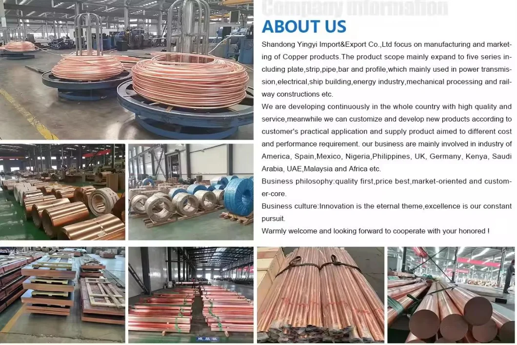 50mm 60mm 10mm Copper Tube and Pipe Copper Heat Pipe