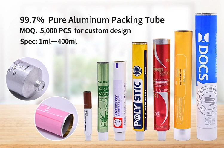 Wholesale Empty Cosmetic Aluminum Tubes Skincare Food Toothpaste Aluminium Collapsible Tube