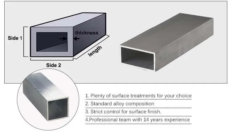 Factory Stock Thick Wall 6063t5 7075 Anodized Pipe Rod Aluminum Tube