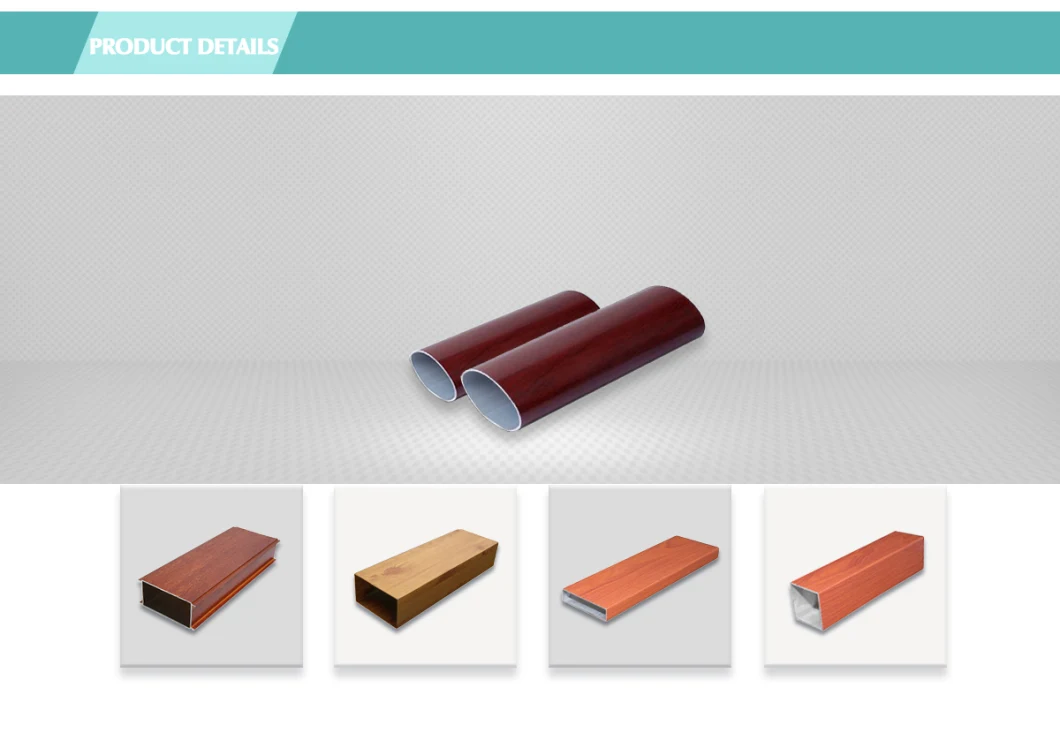 Rectangle Color Powder Coated Extrusion Aluminum Pipe Tube