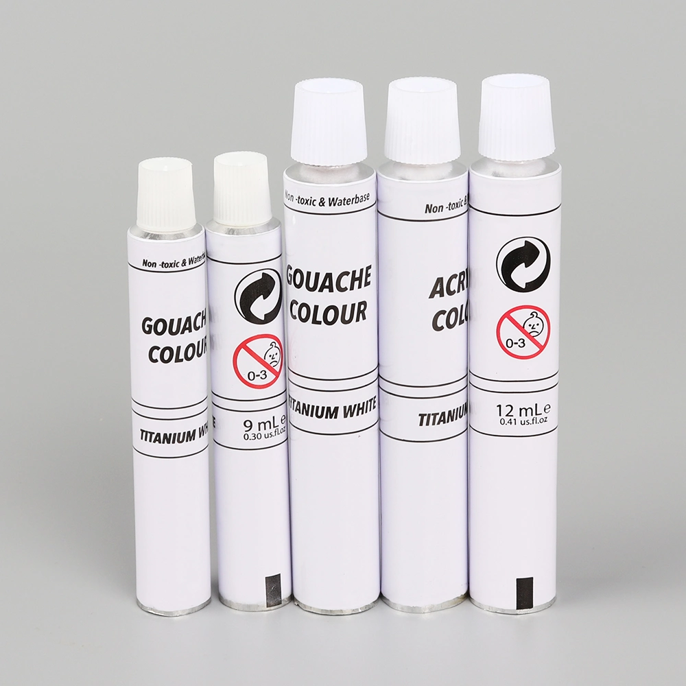 Aluminum Glue/Acrylic Paint Packaging Tube with Octagonal Cover