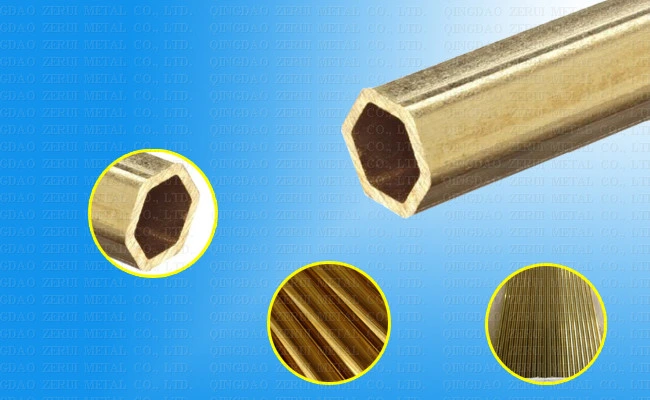 5m Long C26000 Decorative Hexagonal Brass Pipe Tubing for Crafts