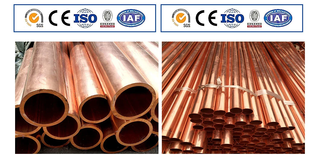 C10100 C10200 C11000 C12000 Copper Pipes for Plumbing Automobile Copper Tubes