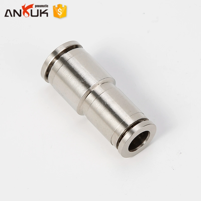 Pg10-6 Straight One Touch Joint All Copper Nickel-Plated Connector One Touch Tube Fitting