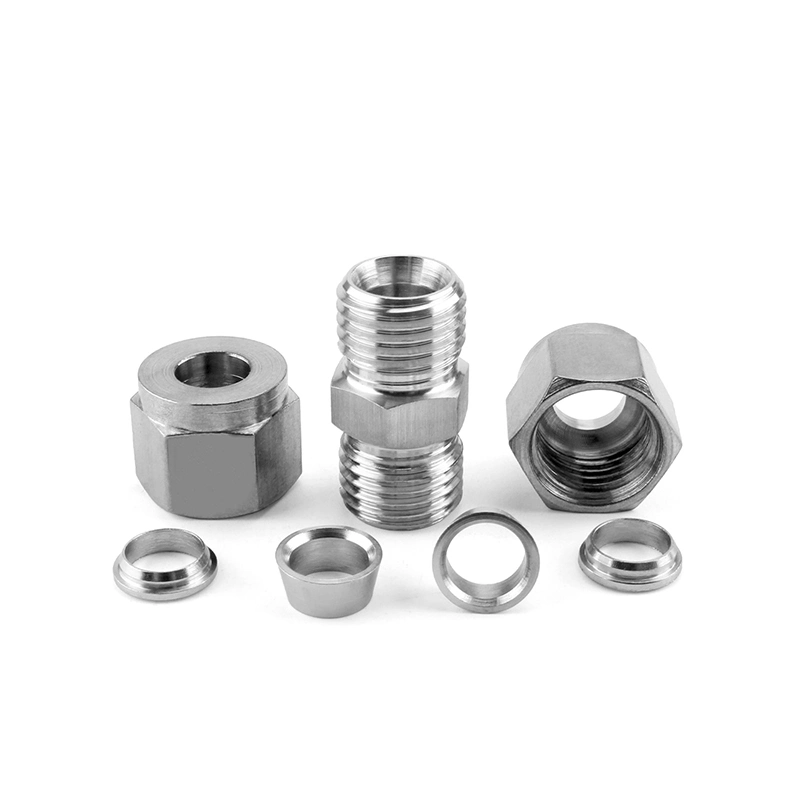 Metal 316 Stainless Steel 3/8 Inch NPT 1/2 Compression Fitting Swagelok Male Connector Instrument Fittings Tubing