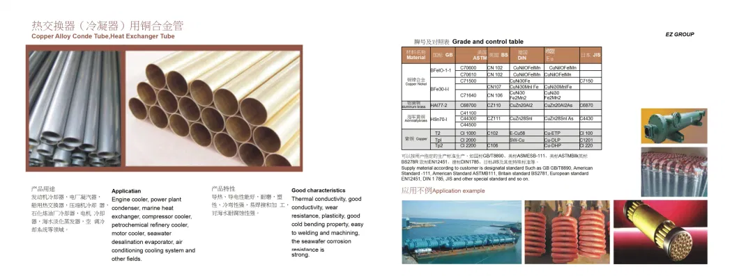 Copper Tube for Heat Exchanger /Boiler Tube Budle High Quality T2 Tp2 H62 H65 Large Diameter Copper Pipe/Brass Pipe Price