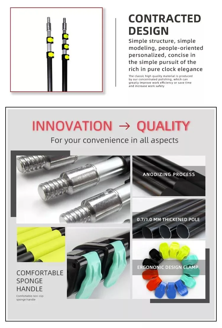 Extentool Custom-Length Aluminum Telescopic Tube Twist Lock with Heavy Duty Extension Rod