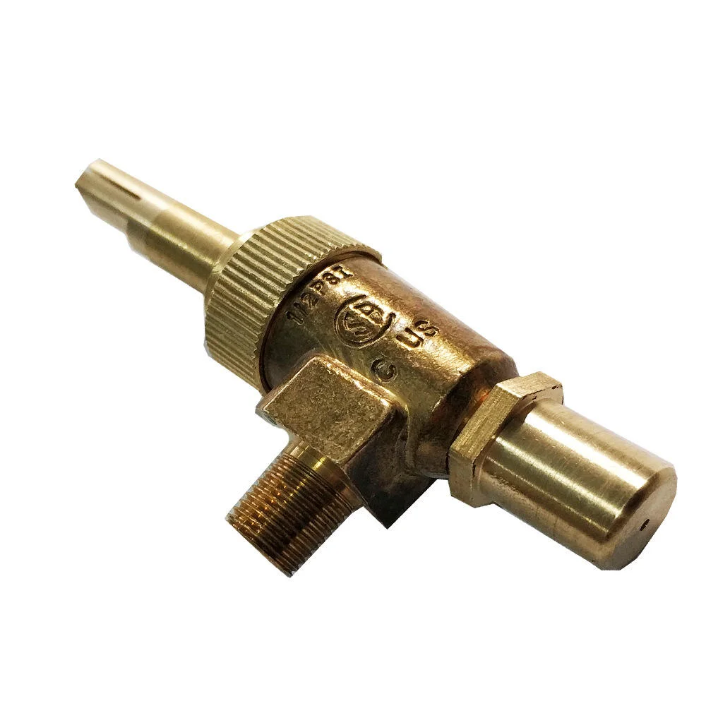 Commercial Stove 1/8NPT Gas Valvewith Copper Nozzle 8mm Valve Shaft Control Valve