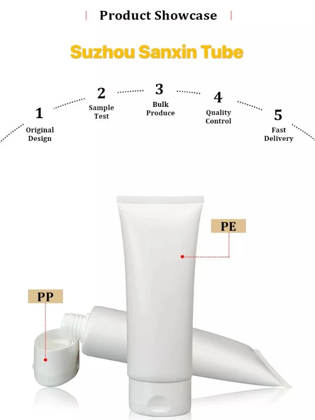 Personal Care Hand Cream Aluminium Plastic Tubes for Cosmetic with Octagonal Cap