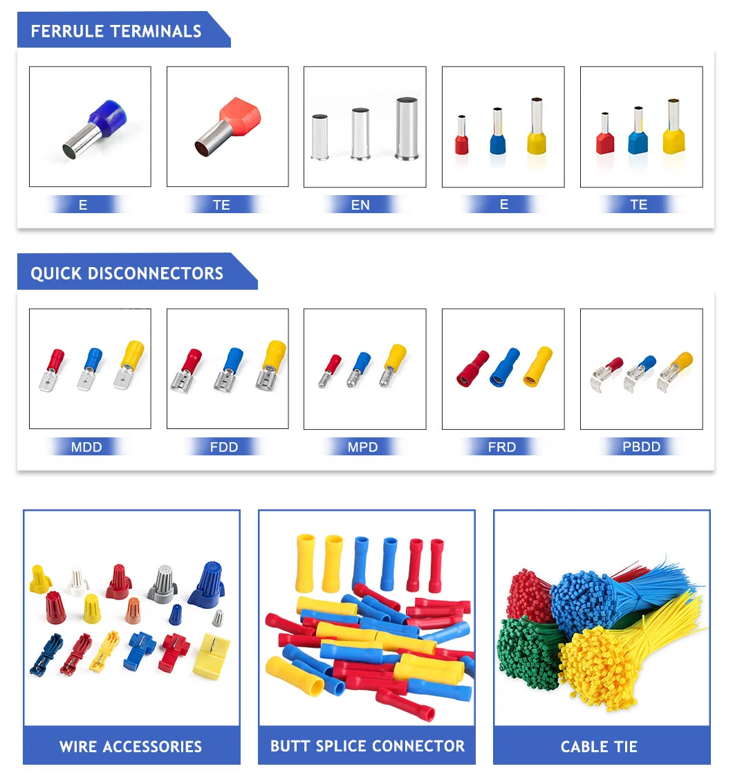 Ferrule Type Bn Series Pure Copper Tube Tin Plated/Tinned Long Middle Joint Non-Insulated Naked Bare Butt Splice Connector