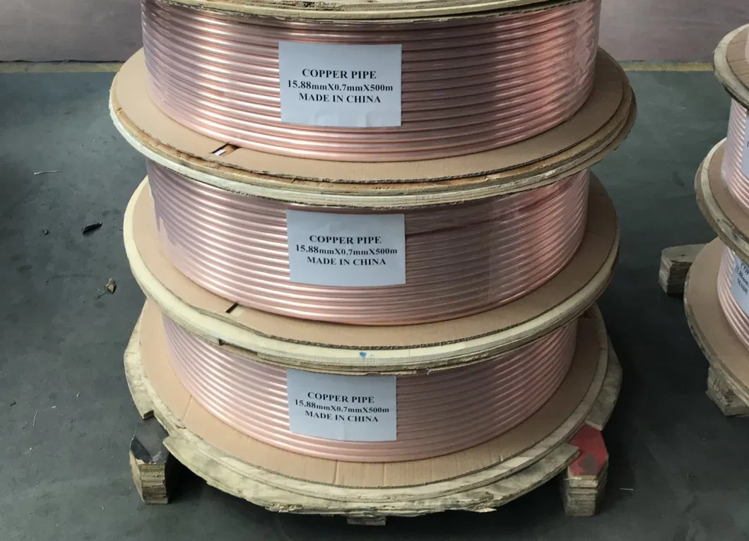 Big Roll Copper Tube Air Conditioner Copper Pipe 5/8 1/2 Pancake Coil Copper Tubing