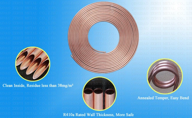 Soft Drawn Rectangle Copper Tubes for Industrial ASTM B75 Standard