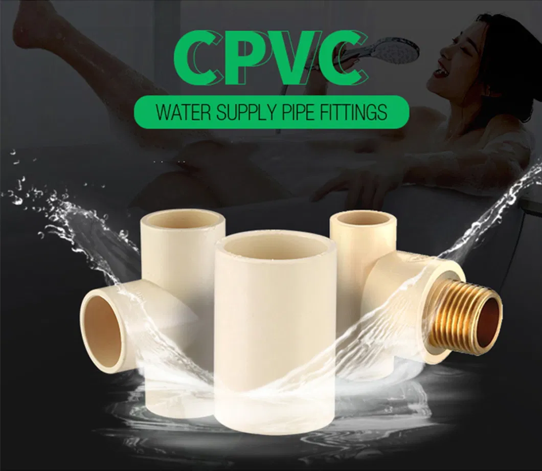 Chlorinated Polyvinyl Chloride CPVC Pipe Fitting Reducer Copper Socket Fitting Three Joint Pipe Tee Plastic Tube