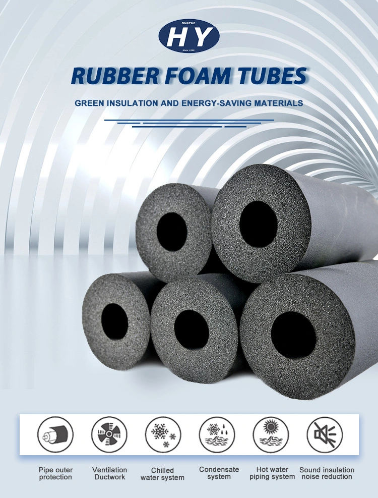 High Quality High Moisture Resistance Class 1 NBR PVC Rubber Foam Tube for Copper Pipes