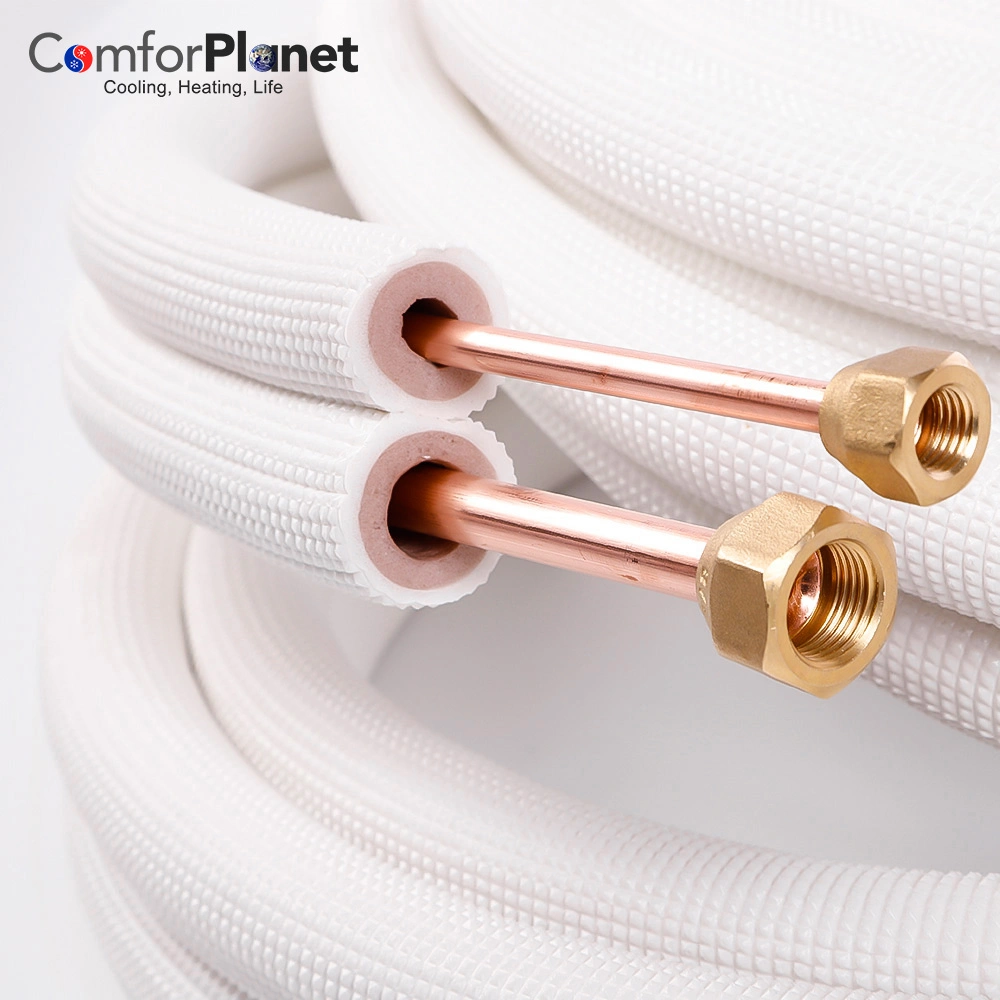 Factory Price High Quality PE Foam Coated Insulation Copper Pipe for HVAC Single Pipe Air Conditioning PVC Insulated Copper Tube