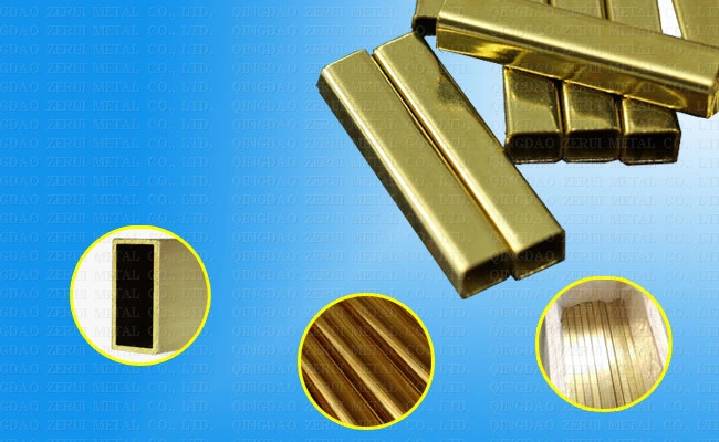 C26000 Polished Rectangular Brass Pipe Tube for Decorative