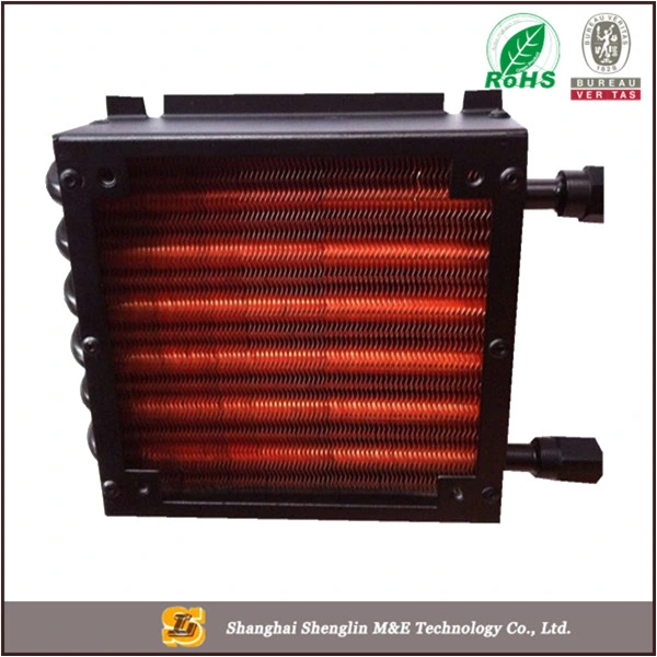 Air to Water Heat Exchange with 9.5 mm Copper Tube Sine Wave Fins