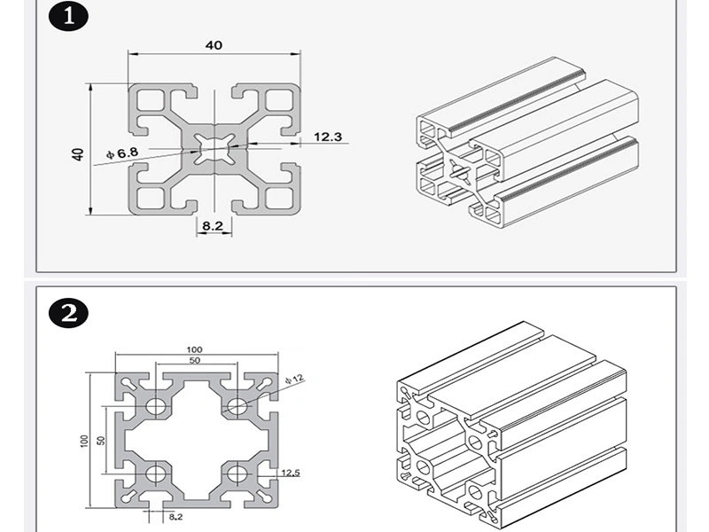 Aluminum Profile 6063/6061/6005/6060 T5/T6 Aluminum Seamless Tube