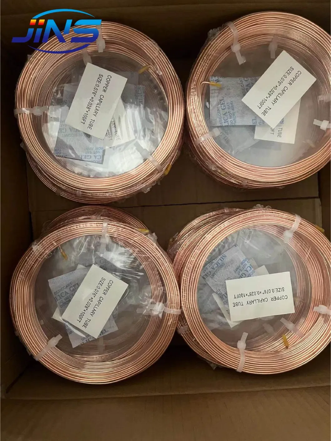 Copper Capillary Tube in Coils, Soft Temper Ends Capped