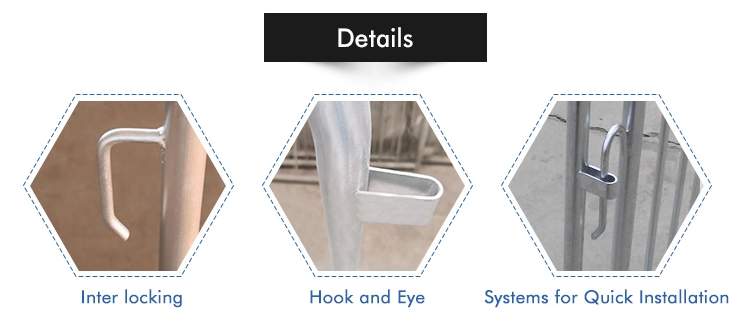 Square Safety Fence Residential Panel European Australia Crowd Control Barrier &quot; with ISO9001