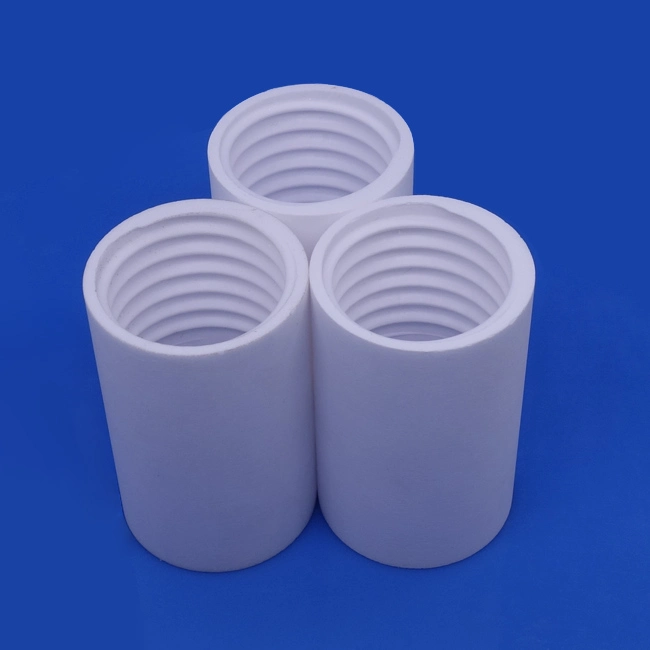 China Factory Industrial Nonporous Custom High Purity Temperature Refractory Wear Resistant Sintered Threaded Aluminum Oxide Al2O3 Alumina Ceramic Tube