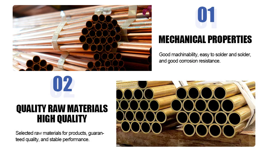 Soft Annealed/Hard Copper Tube 3m 4.8m 5.8m 6m 99.99 Pure Copper Tube