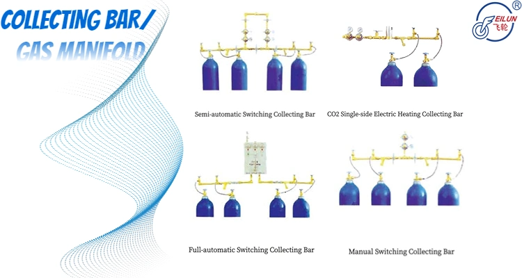 Industry 15MPa 20MPa Brass Copper Metal Tube Hose Oxygen O2 Argon Collecting Bar Gas Manifold Cylinder Bottle Filling Supply Station