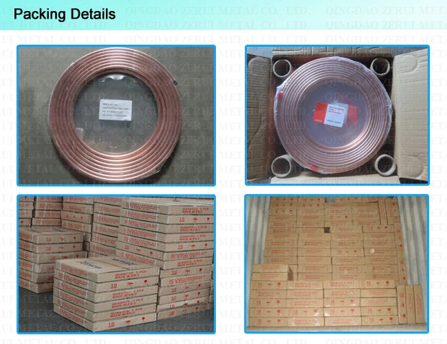 Air Conditioner Annealed Cooper Tubing in Copper Pipe Roll ASTM B280 Standard