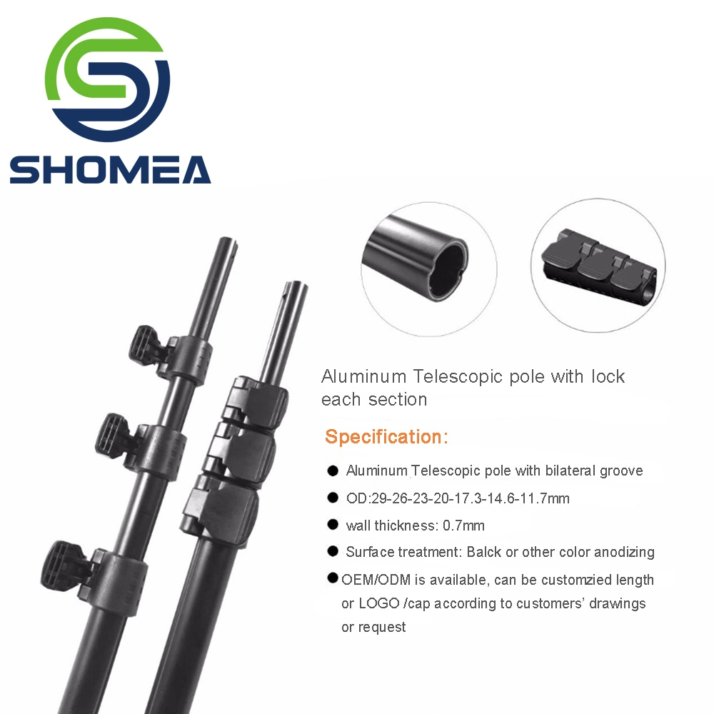 Strong Aluminum Telescopic Tube with Locking Mechanisms Parts