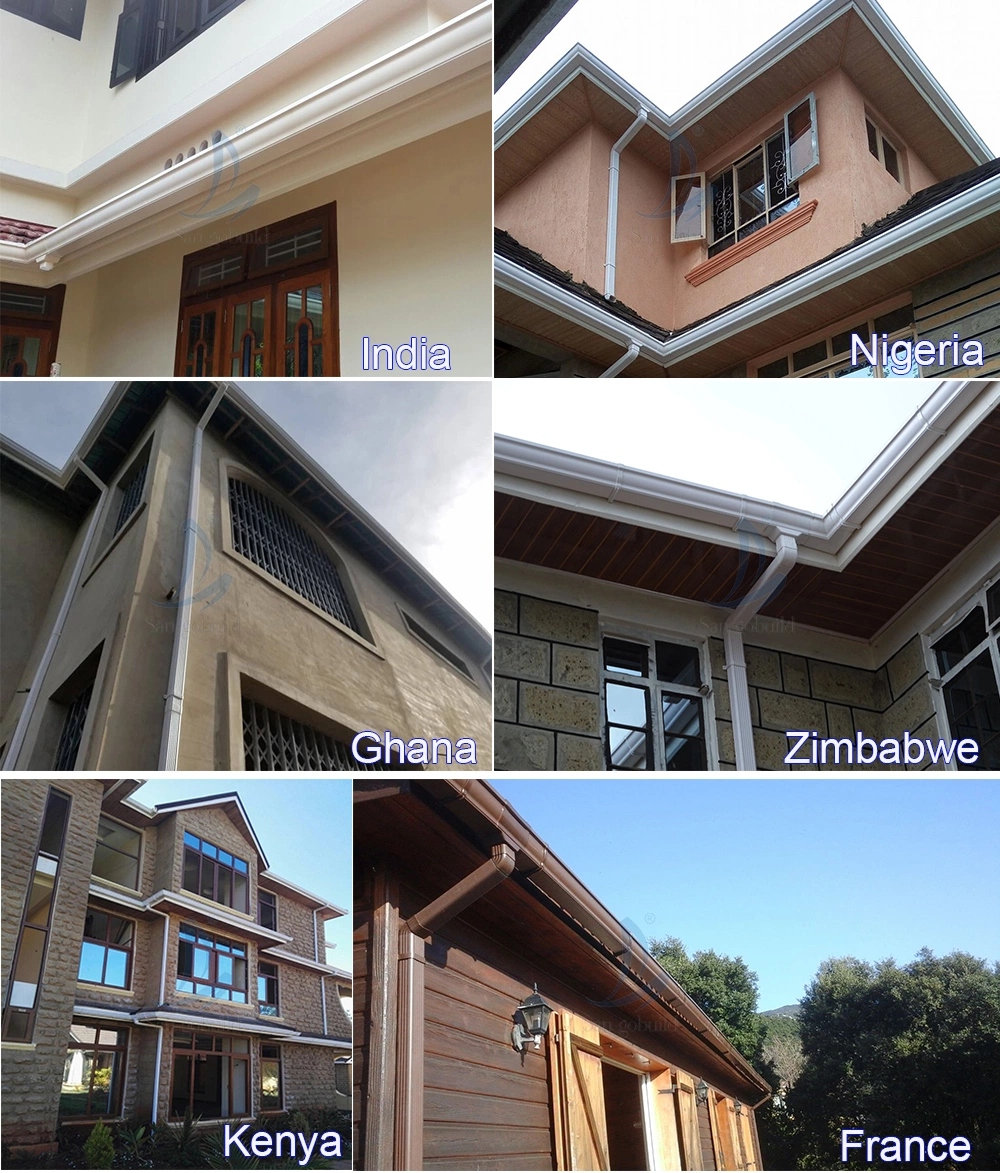 Customized Perforated Metal Aluminum Rain Gutter Not Distort South America Aluminum Pipe for Rain Water Collection