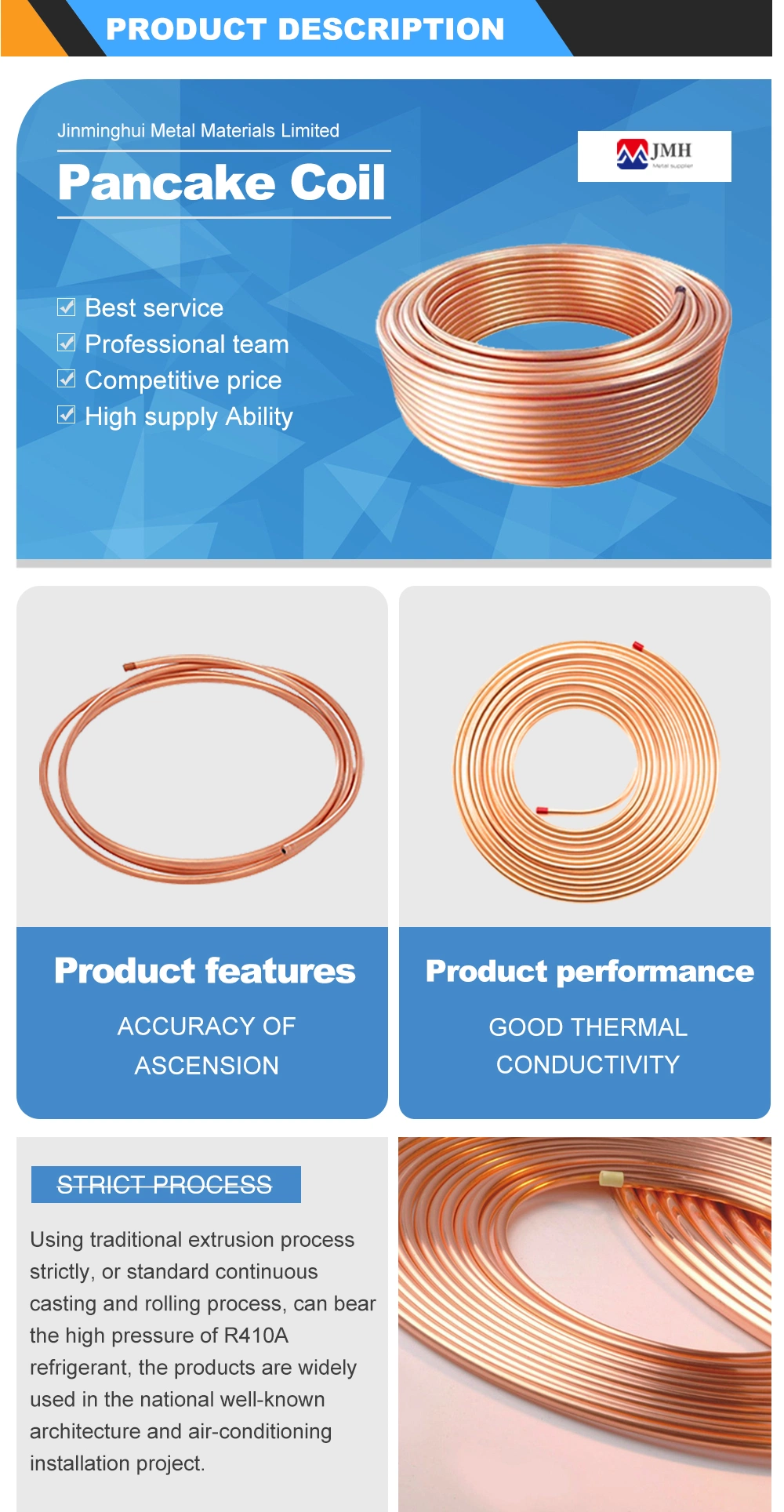 Pancake Coil Very Widely Usded Copper Tube Pipe