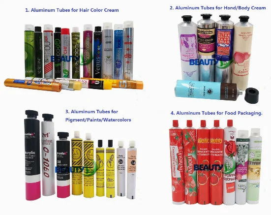 Hot Selling Printed 100ml Pure Aluminum Tube for Packaging Aluminum Tubes Cosmetic with Octagonal Cap Flip Top Cap