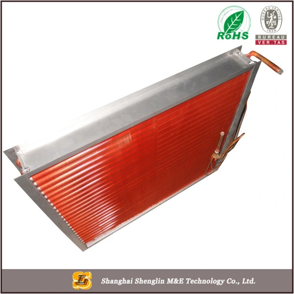 Air to Water Heat Exchange with 9.5 mm Copper Tube Sine Wave Fins