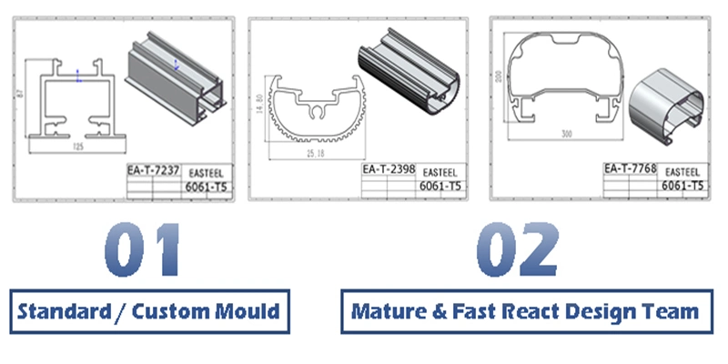 Aluminum Profile 6063/6061/6005/6060 T5/T6 Aluminum Seamless Tube