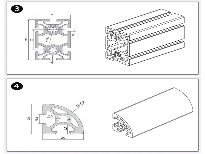 Aluminum Profile 6063/6061/6005/6060 T5/T6 Aluminum Seamless Tube