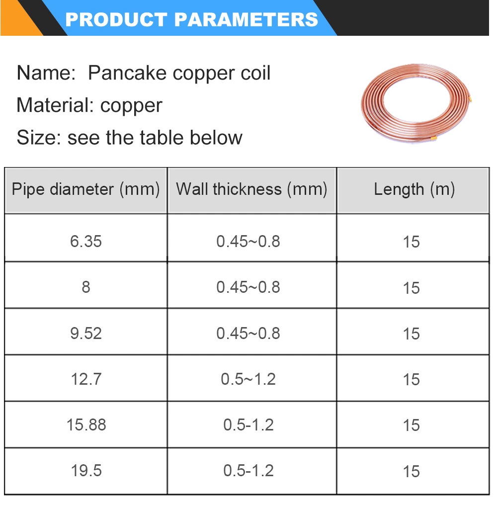 Pancake Coil Very Widely Usded Copper Tube Pipe