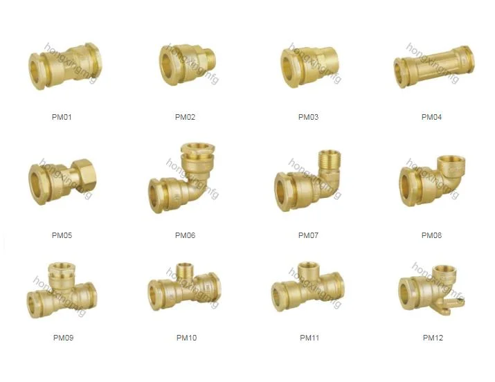 Full Range Quick Press Crimp Pushfit Compression Pb Fit Elbow Tee Adapter Pb Fittings for Plastic Pipe or Copper Pipe