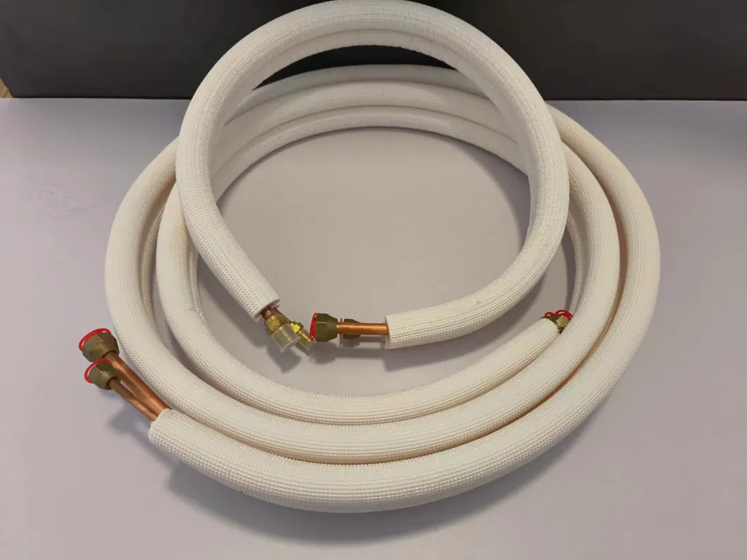 Refrigeration Insulation Copper Pipe White Insulated Coated/Connecting Pipe