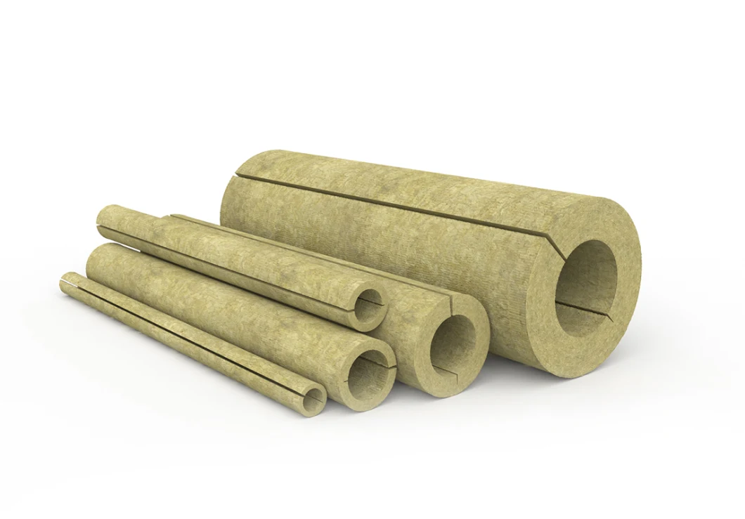 Aluminum Foil Mineral Rock Wool Pipe for Exhaust Pipe Insulation