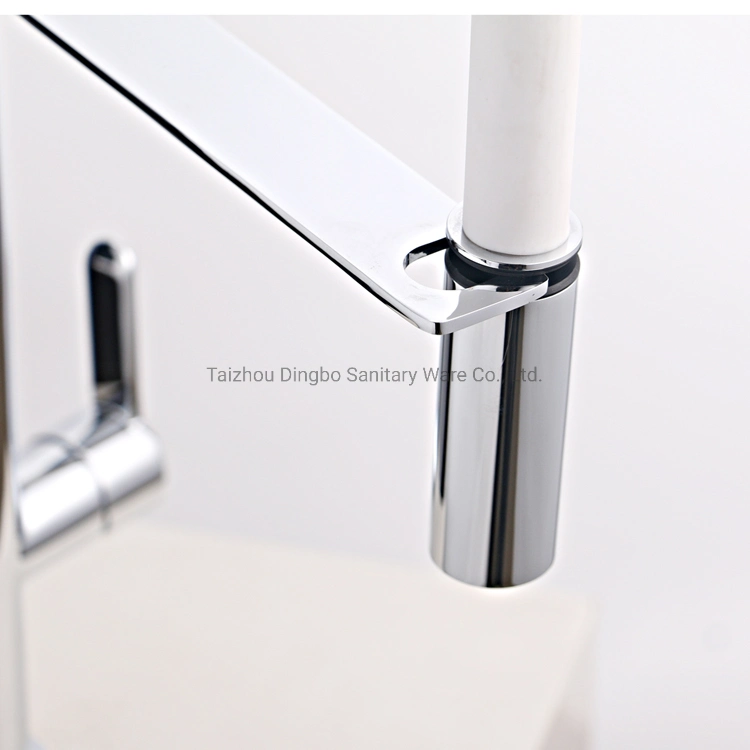 Brass Flexible Pull Down Sink Mixer with White Silicon Tube Body