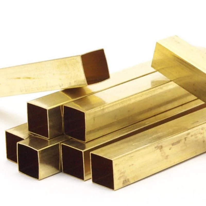 Cold Rolled Square Brass Tube Special Shape Brass Pipe Customized Size Hot Selling Cuzn30 Brass Tube