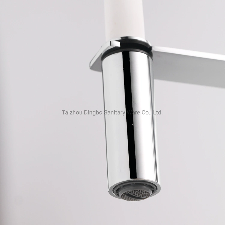 Brass Flexible Pull Down Sink Mixer with White Silicon Tube Body