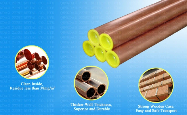 Degreased Hard Drawn Copper Pipe for Medical Gas En13348 Standard