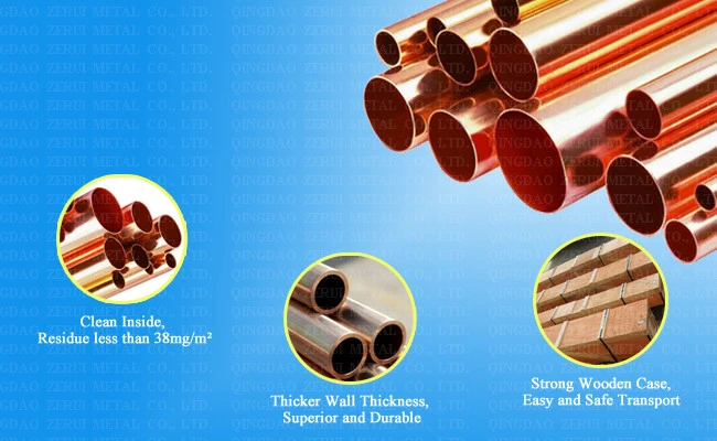 22mm Rigid Copper Pipe Tube for Water and LPG Gas