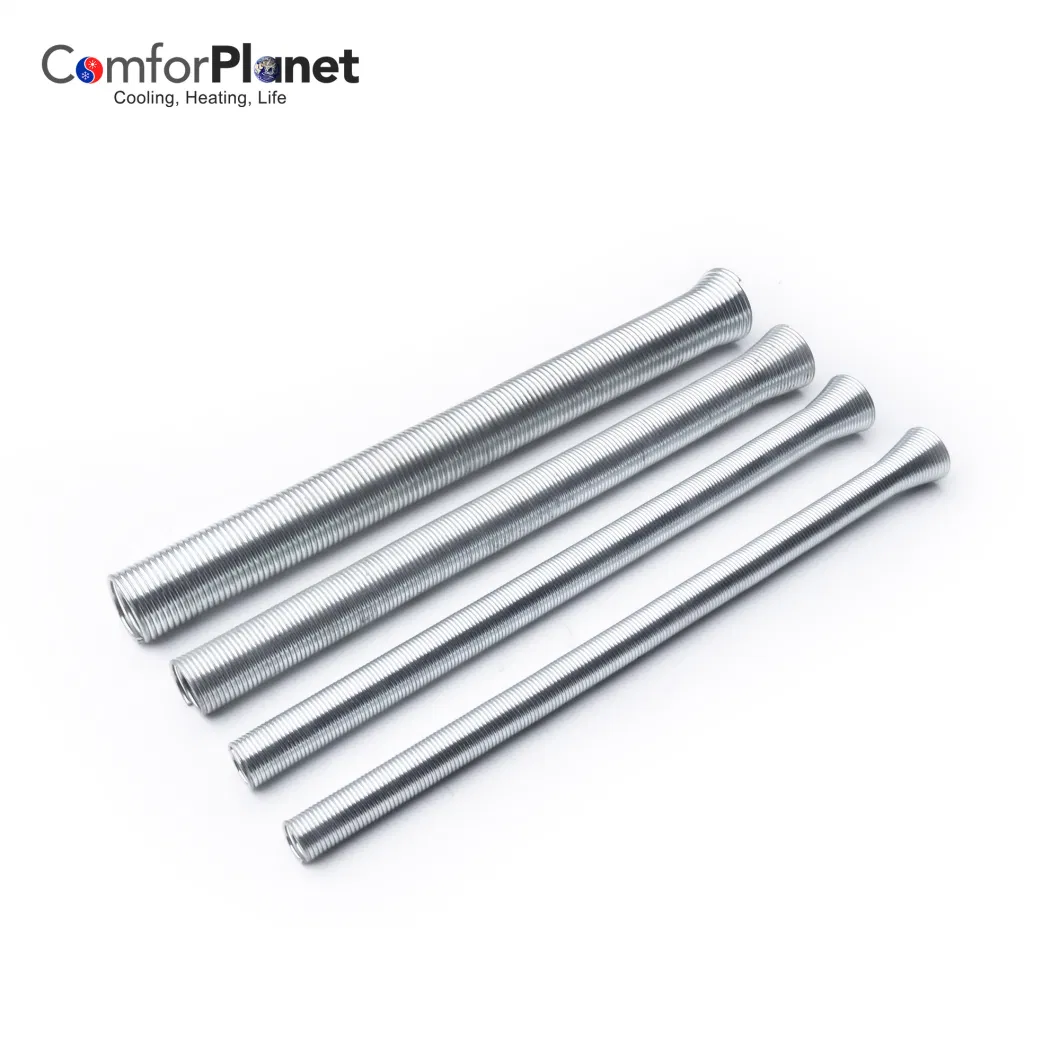 Spring Tube Bender for 1/4, 3/8, 1/2, 5/8 Od Soft Copper and Aluminum Tubing Silver