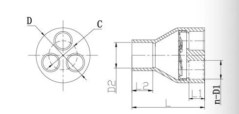 for Wholesale Copper Pipe Fitting Copper Distributor for Air Conditioner